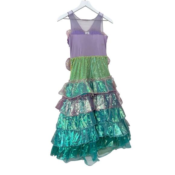 Disney Store Deluxe Ariel Little Mermaid Costume Dress Girls Size 10 L - Picture 6 of 10